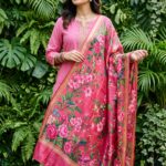 Printed Silk Dupatta – Floral Garden - Image 3