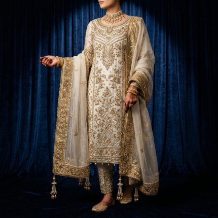 Noor ul Malaika Luxury Hand-Embellished Ensemble