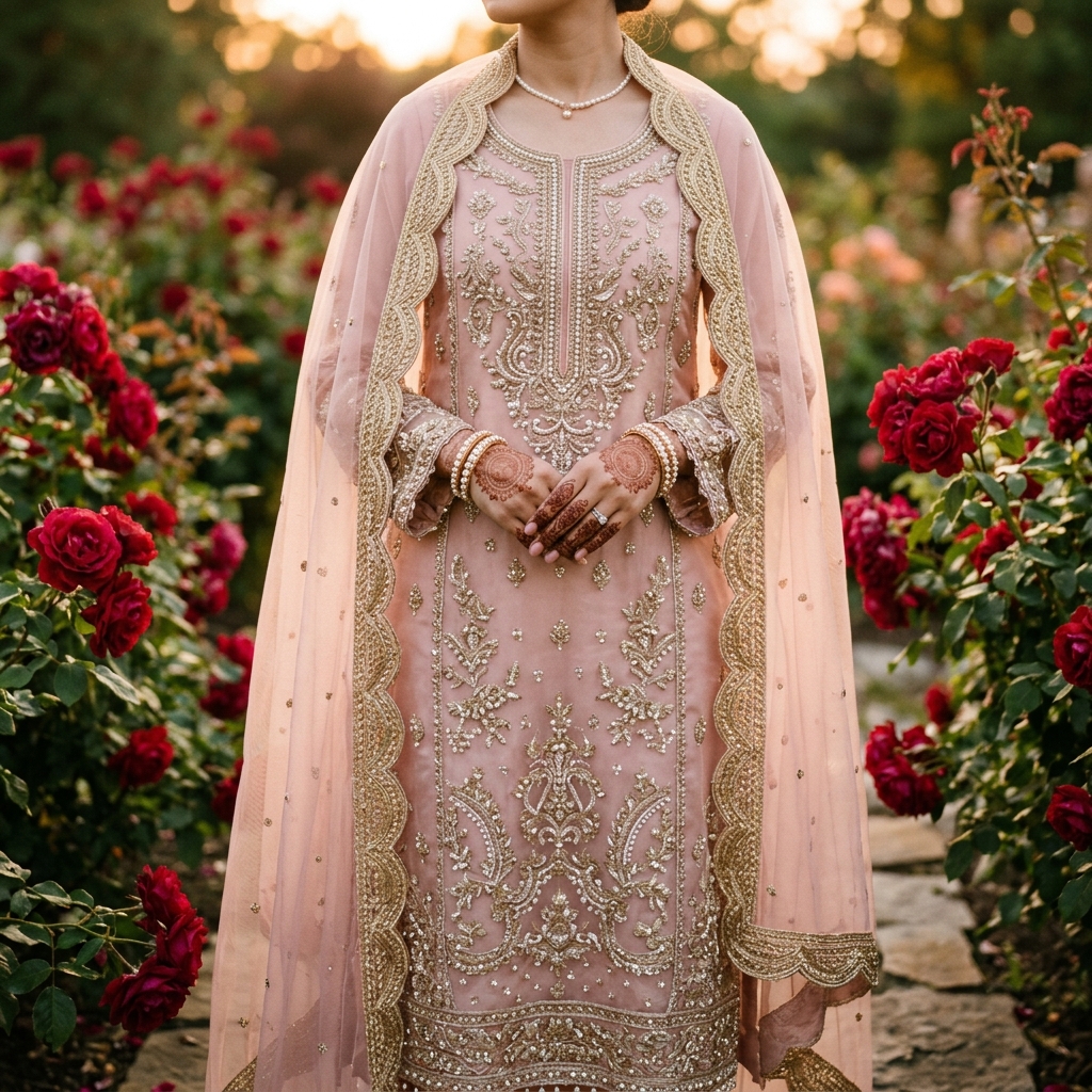 Woman_in_pink_embroidered_suit_202605241423 Pink Royal Luxury Eid Formal Ensemble - Image 1