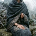 Luxury Pashmina Wool Shawl – Charcoal Grey - Image 2