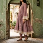 Georgette Frock with Lace Detailing - Image 3