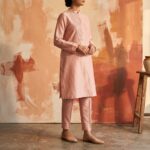 Farah Solid Raw Silk 2-Piece – Blush Pink - Image 2