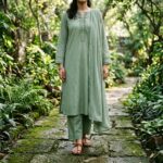 Farah Solid Lawn 3-Piece – Sage Green - Image 4